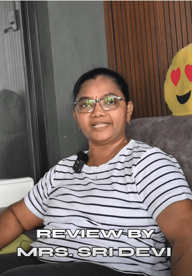 Client review - Mrs. Sri devi, We helped our client to reduce fatty liver and knee pain, and gained her confidence by improving her stamina level at this age!